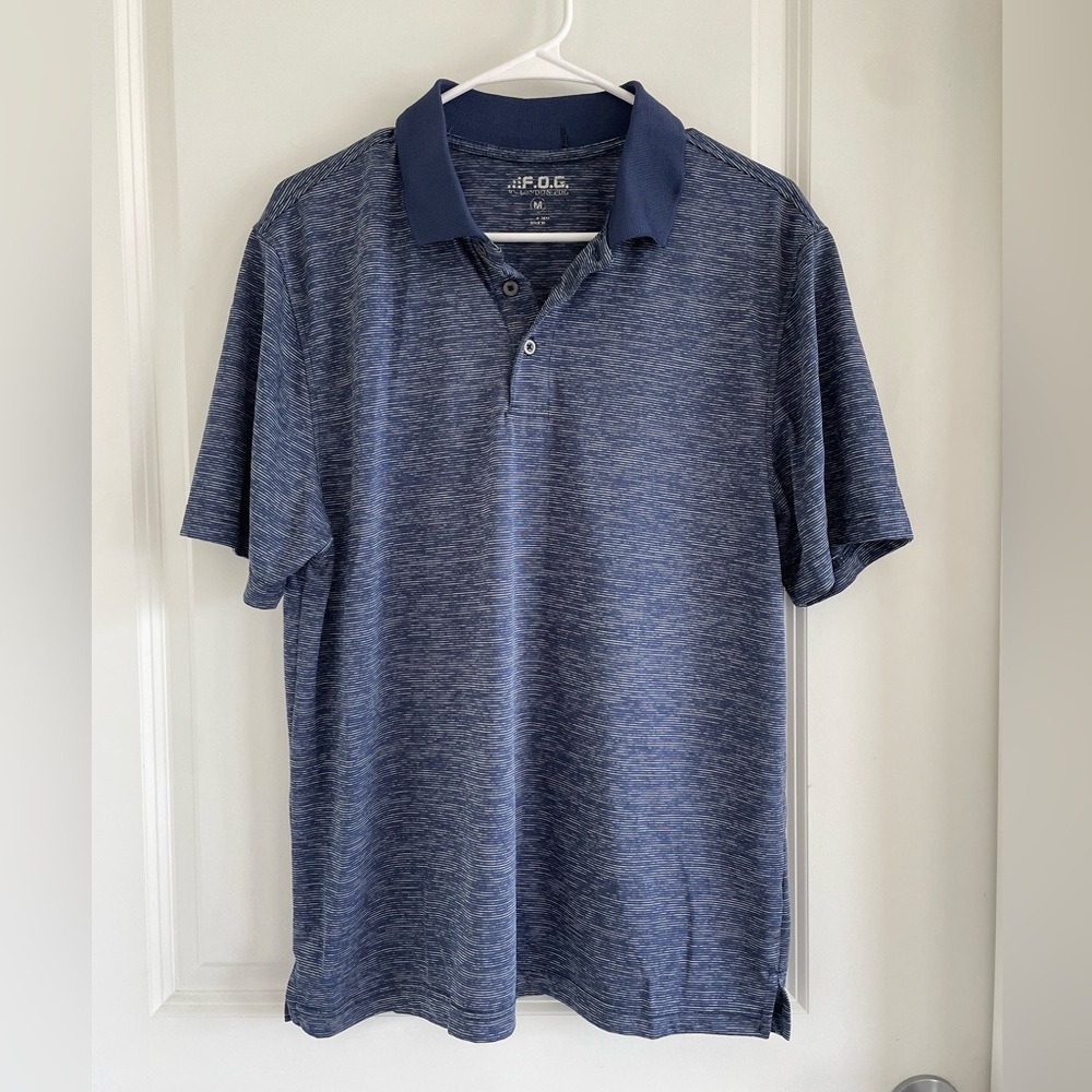 London Fog Navy Heather Polo Shirt